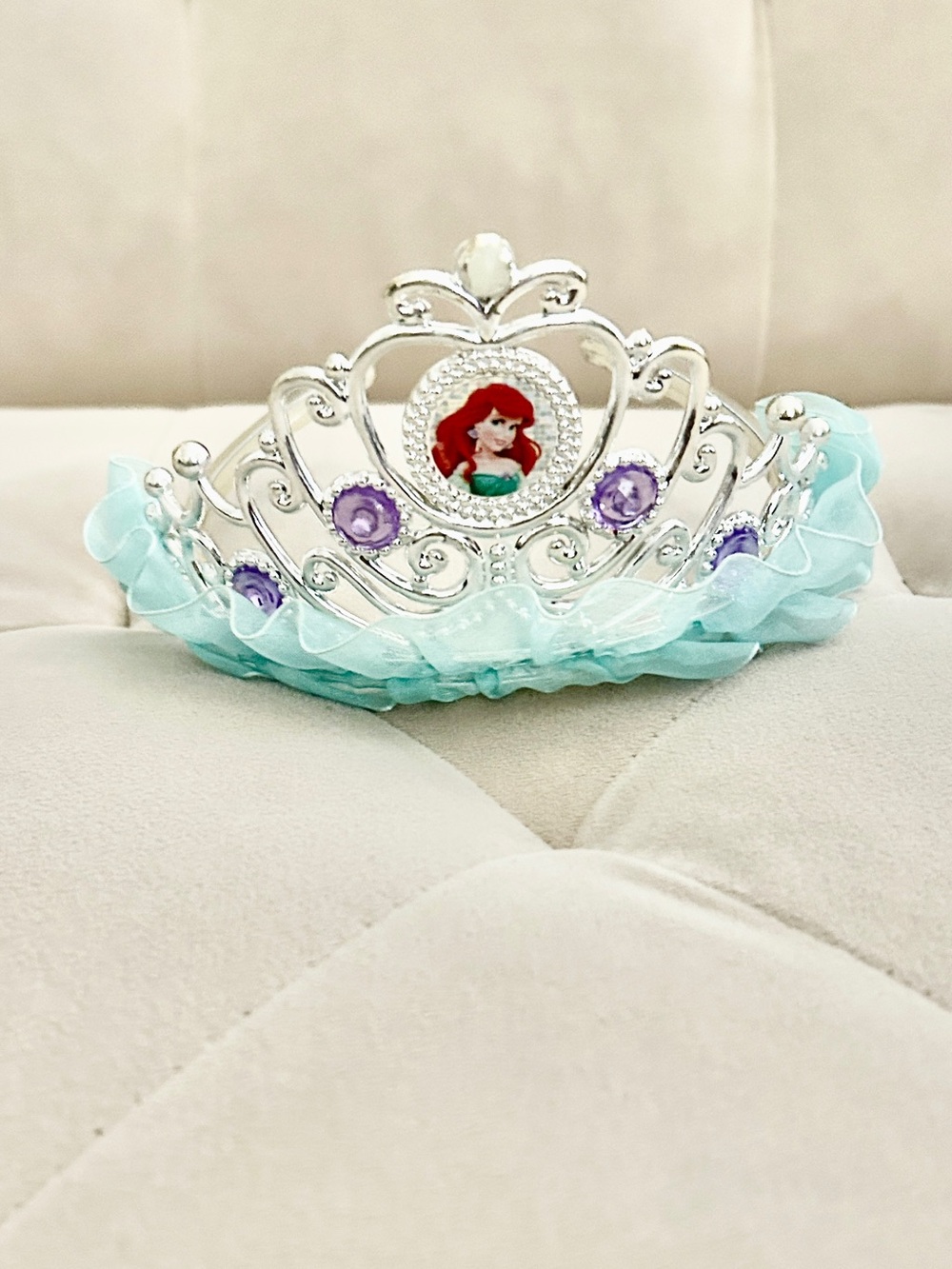 Disney Ariel Princess Tiara - Aqua and Purple Accents